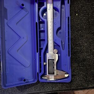 Stainless Steel Digital Caliper with Blue Case